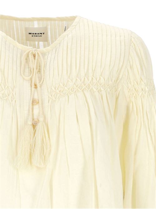 Ecru cotton blend top MARANT ETOILE | HT0373FAB1J17E23EC